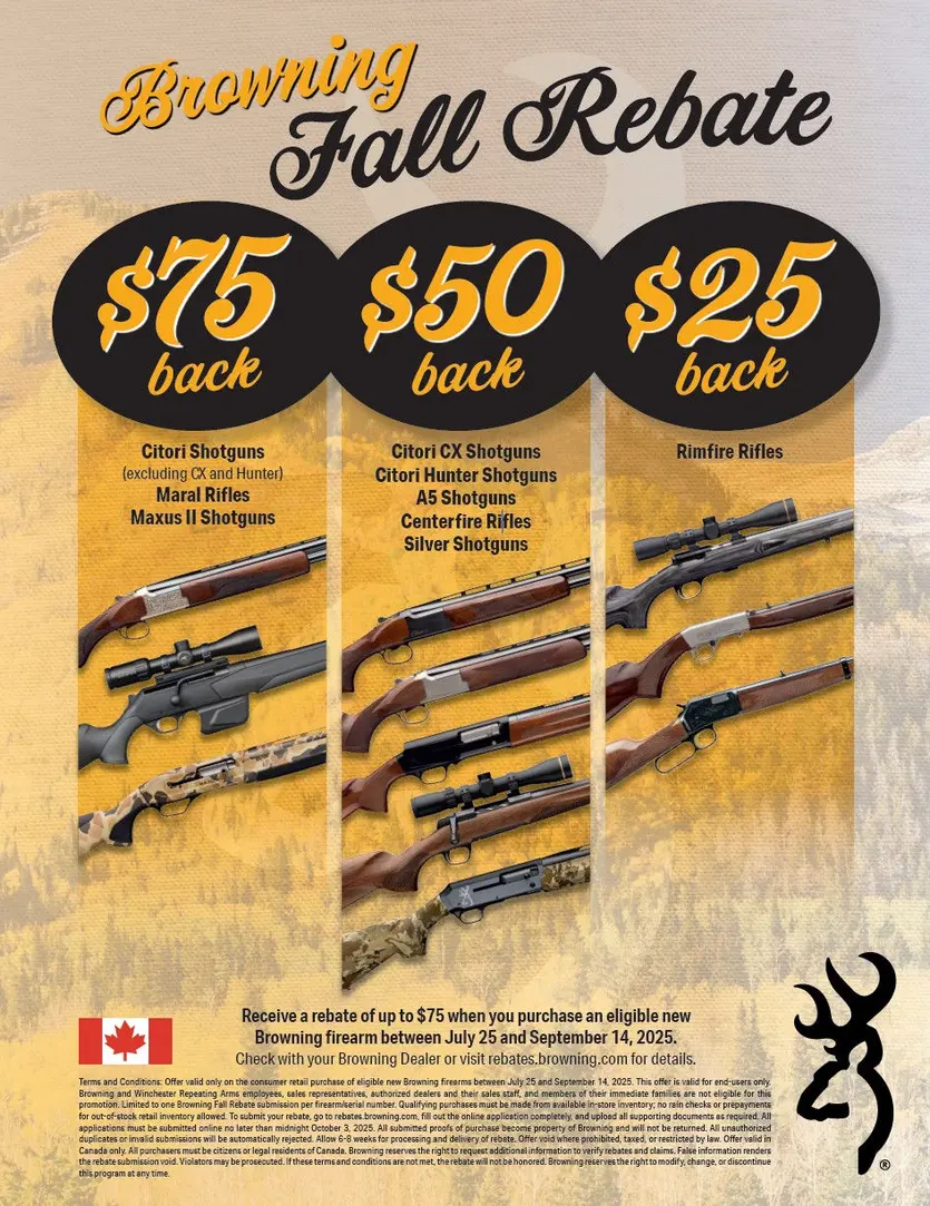 Fall Firearms Rebates - Canada - English