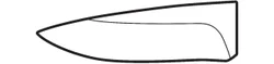 Drop Point Blade Profile illustration