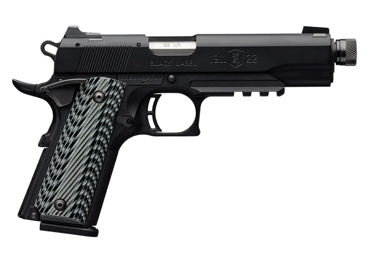 1911-22 Black Label Full Size Suppressor Ready with Rail