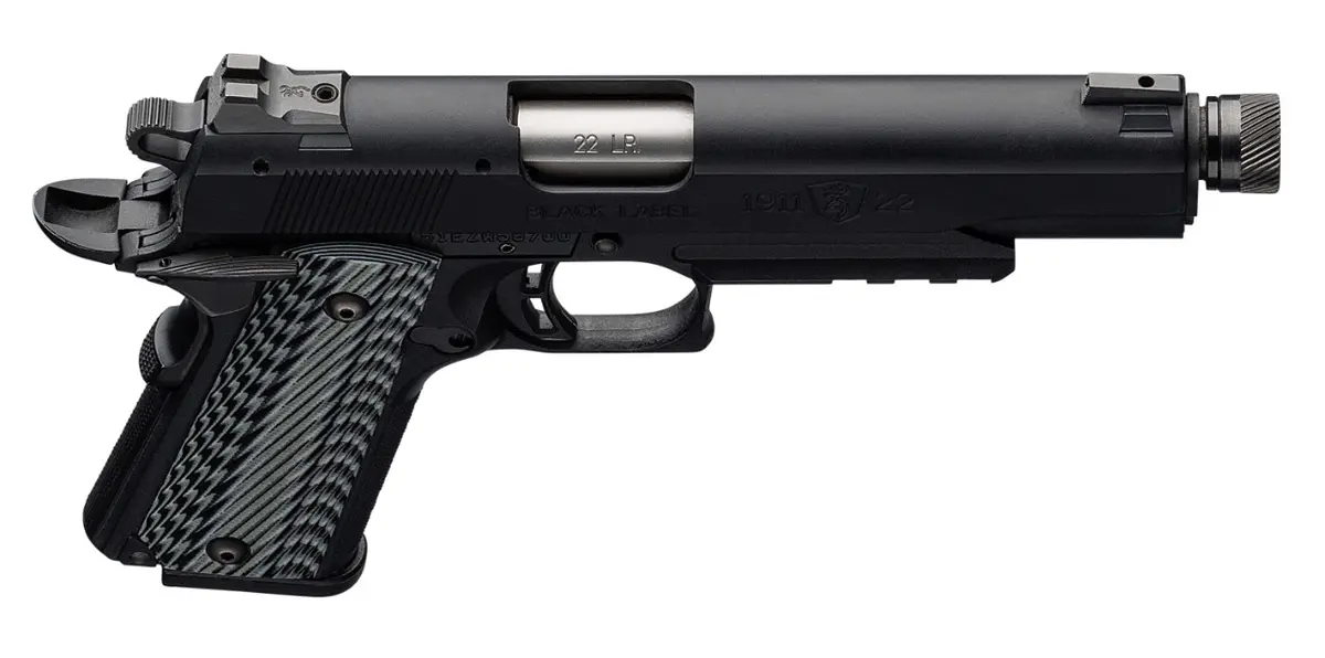 1911-22 Black Label Full Size Suppressor Ready with Rail