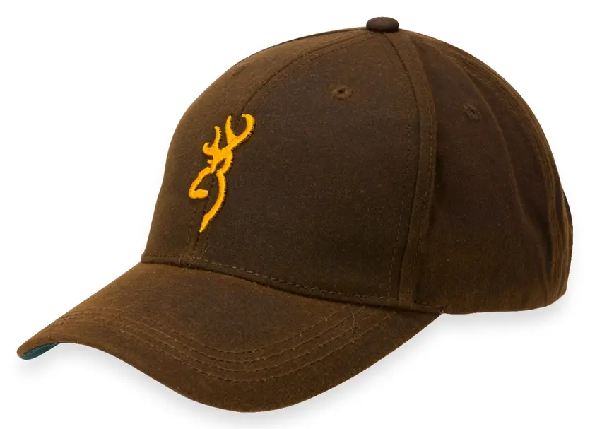 Dura-Wax Solid Color Cap with 3-D Buckmark, Brown