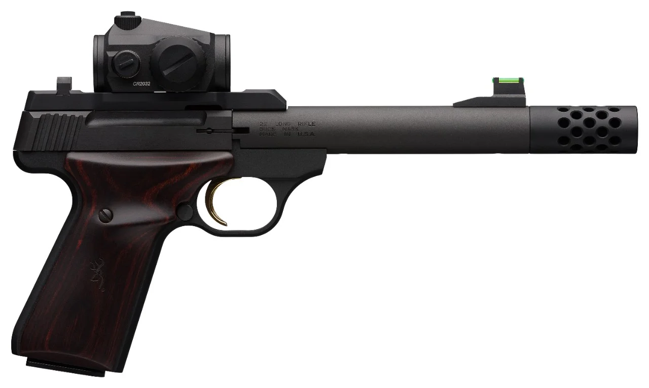 Browning Buck Mark Hunter Vortex SR 22 LR 5 9/10 in. – Reliable Rimfire Pistol 6 Browning Buck Mark Hunter 5.9 Suppressor Ready, detail view
