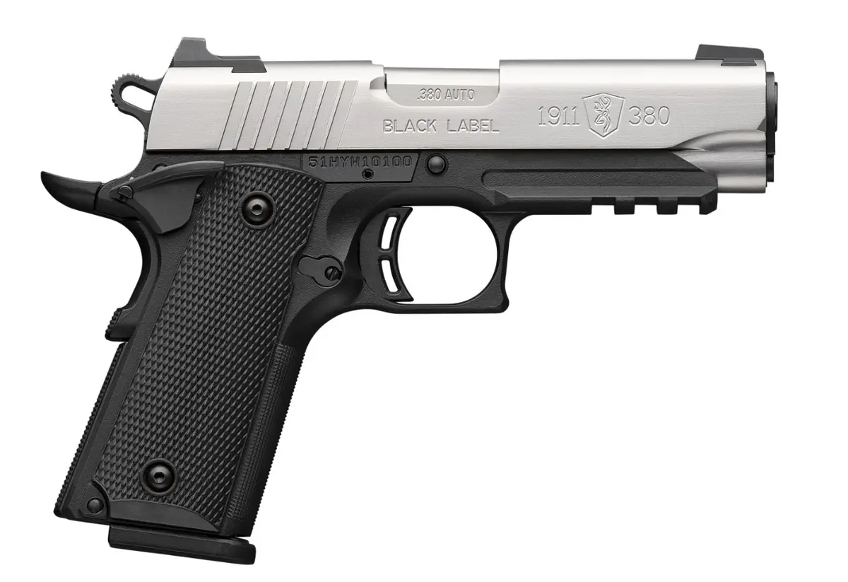 1911-380 Stainless Compact with Rail