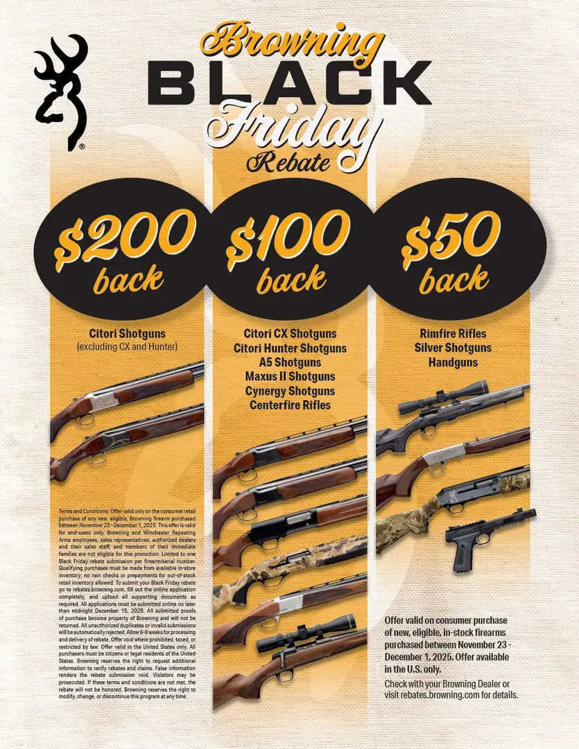 Black Friday Firearms Rebates