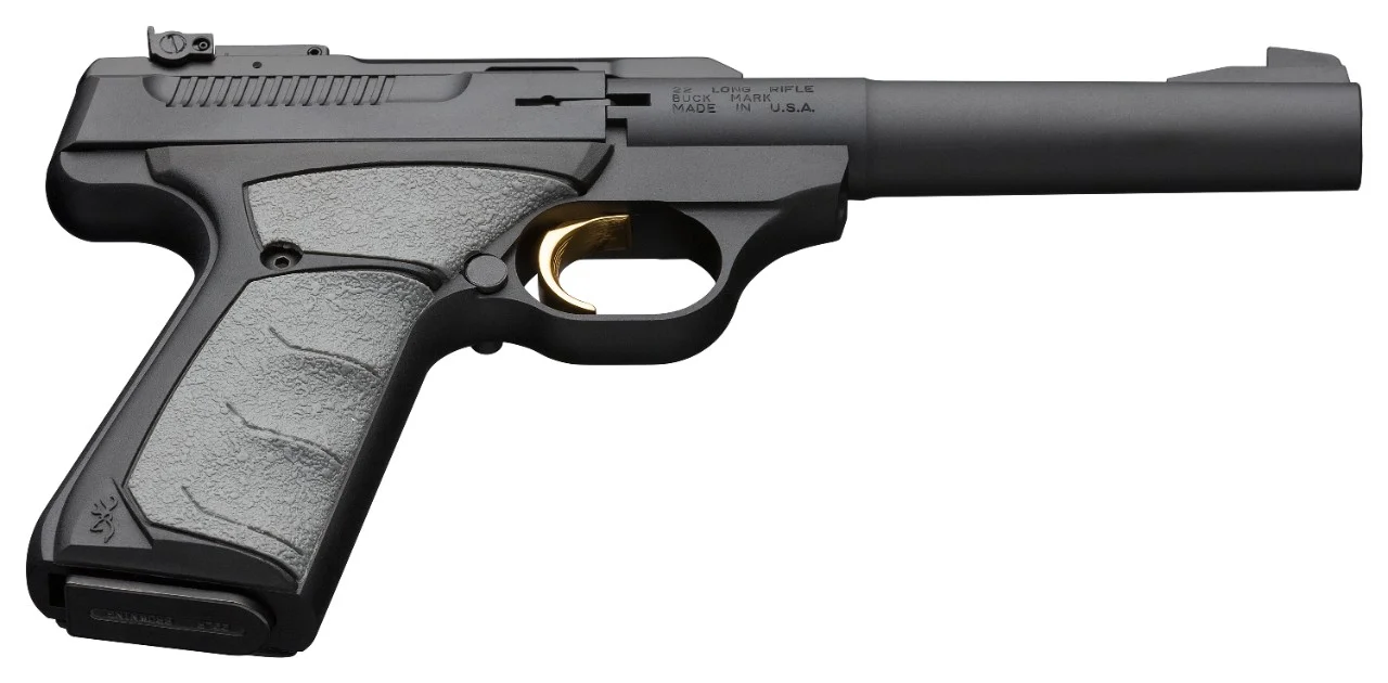 Browning Buck Mark Camper UFX CA 22 LR 5 1/2 in. – Reliable Rimfire Pistol 5 Browning Buck Mark Camper UFX, left side