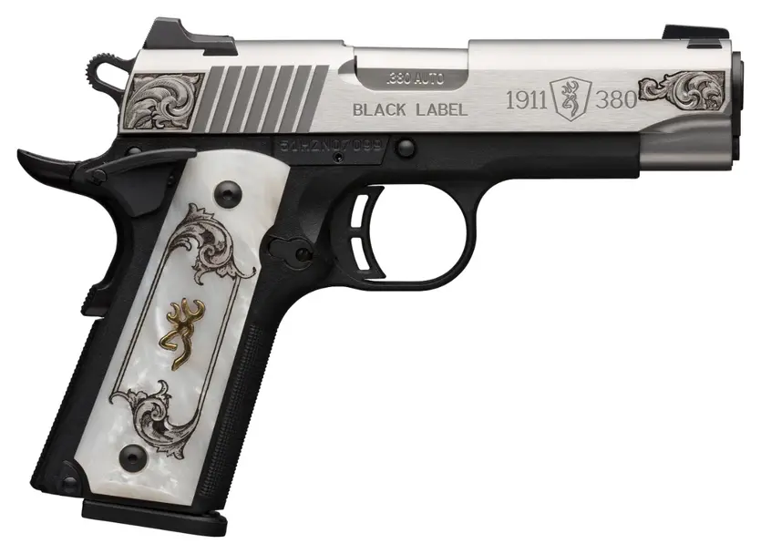1911-380 Medallion Stainless Engraved Compact