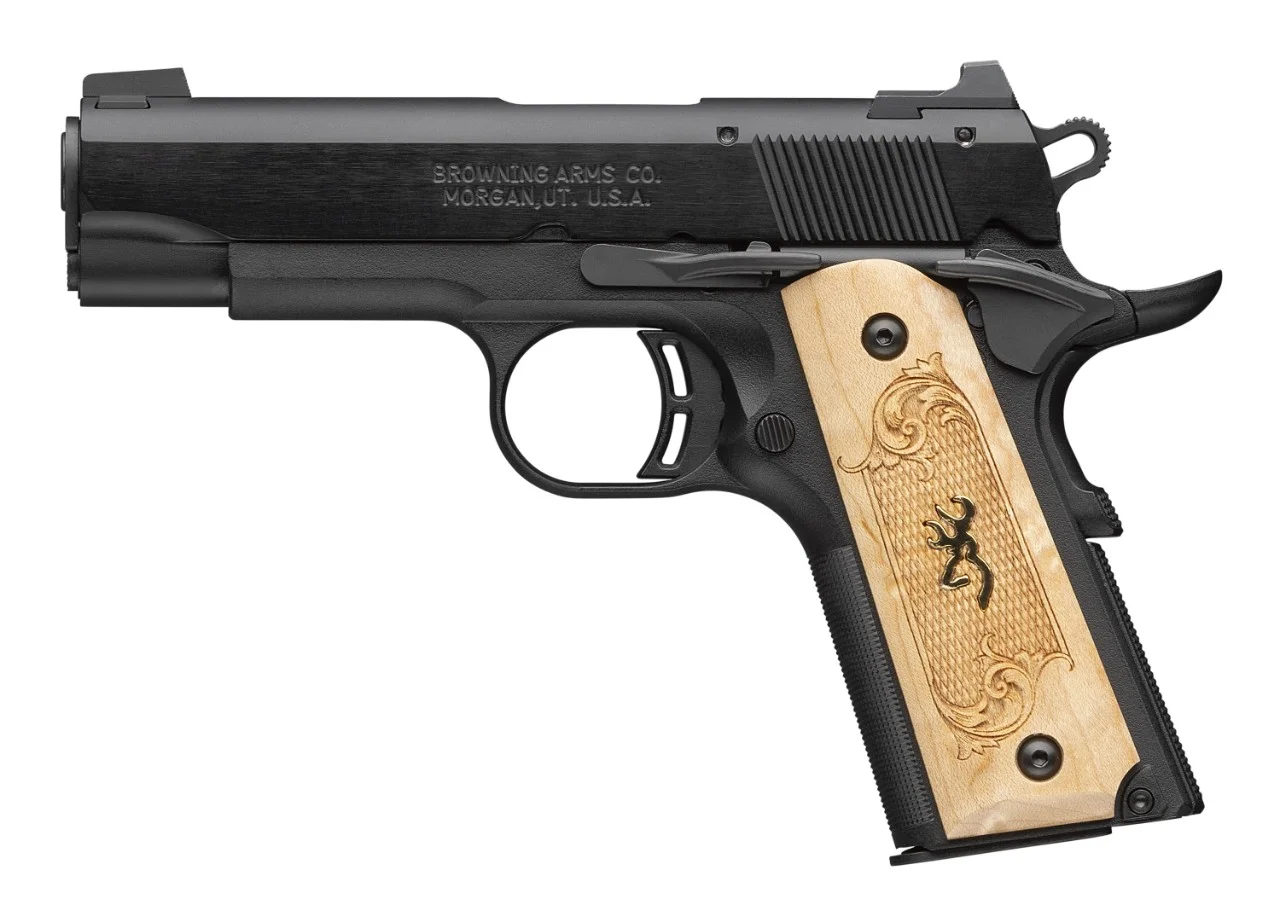 Browning 1911-22 BL Med Maple Compact 3 5/8 in. – Reliable Rimfire Pistol 7 Browning 1911-22 Black Label Medallion Maple Compact, detail view