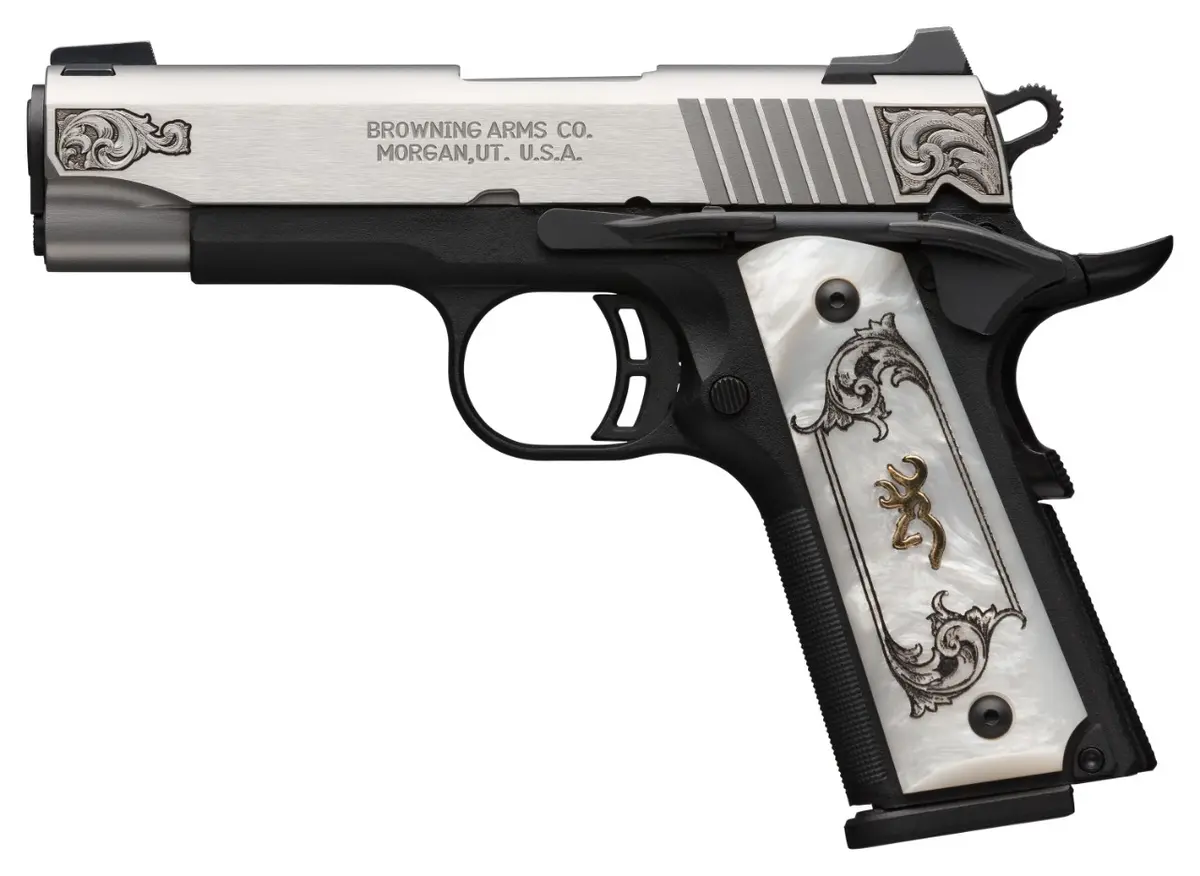 1911-380 Medallion Stainless Engraved Compact