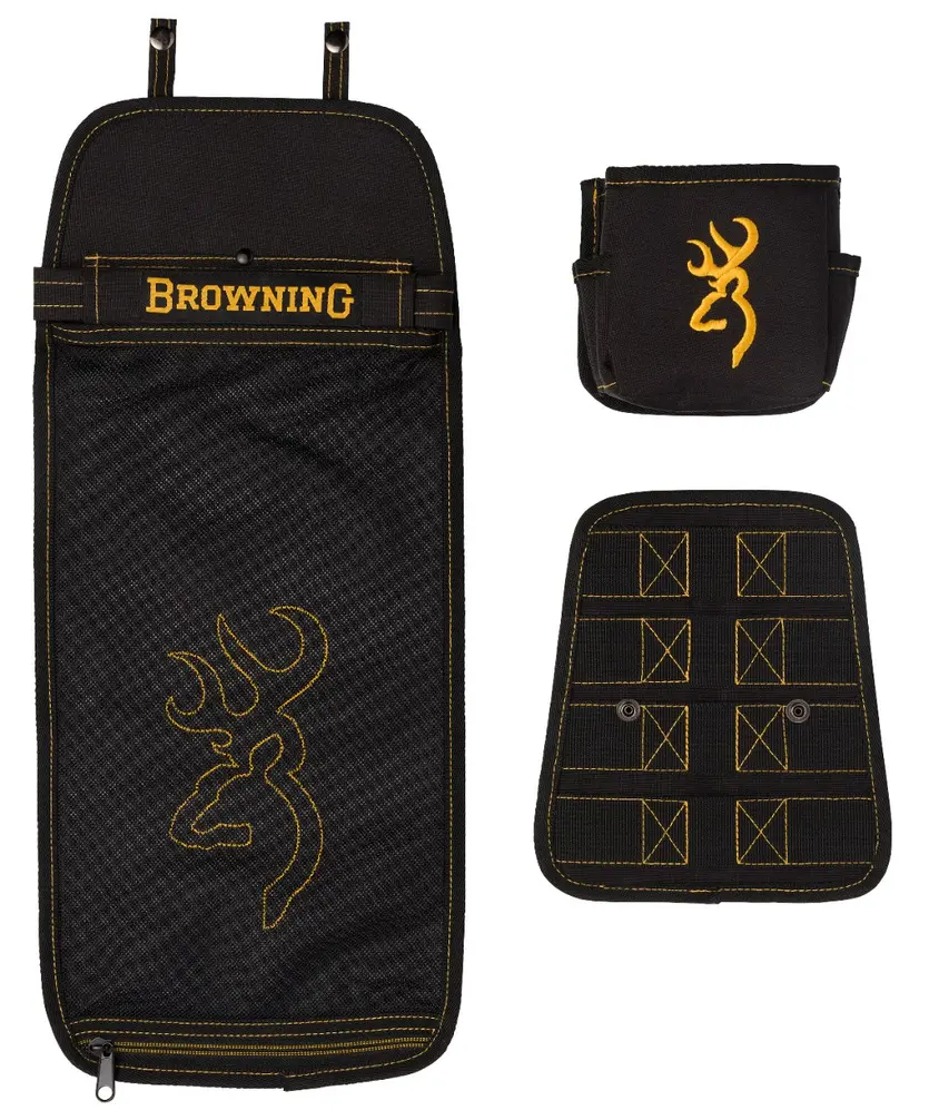 Black and Gold Shell Pouch