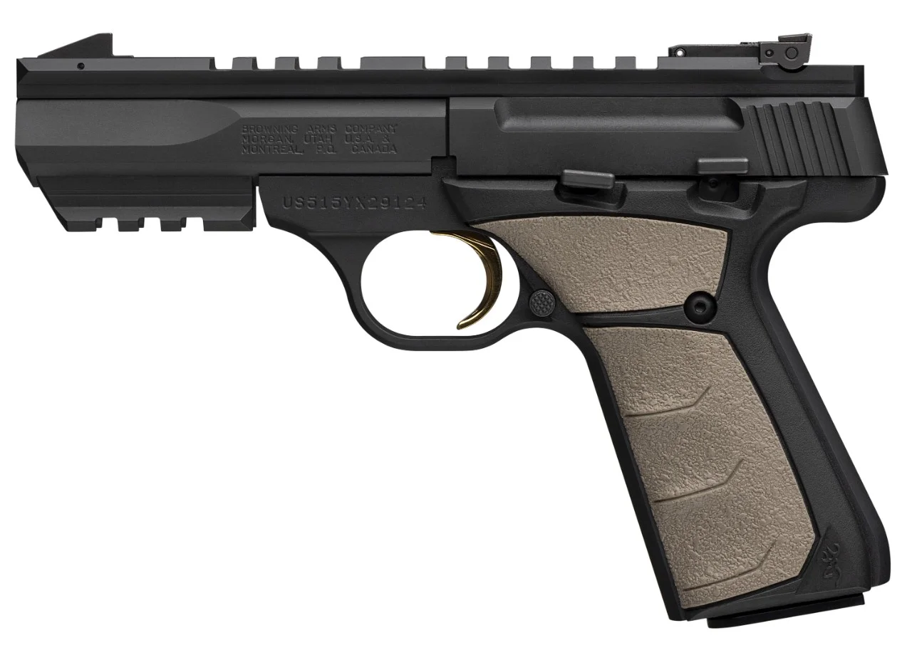 Browning Buck Mark BL FDE 22LR 4 in. – Reliable Rimfire Pistol 7 Browning Buck Mark Black Label FDE, detail view