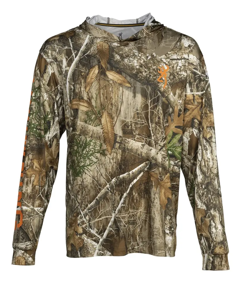 Hooded Long Sleeve Tech Shirt - Realtree Edge