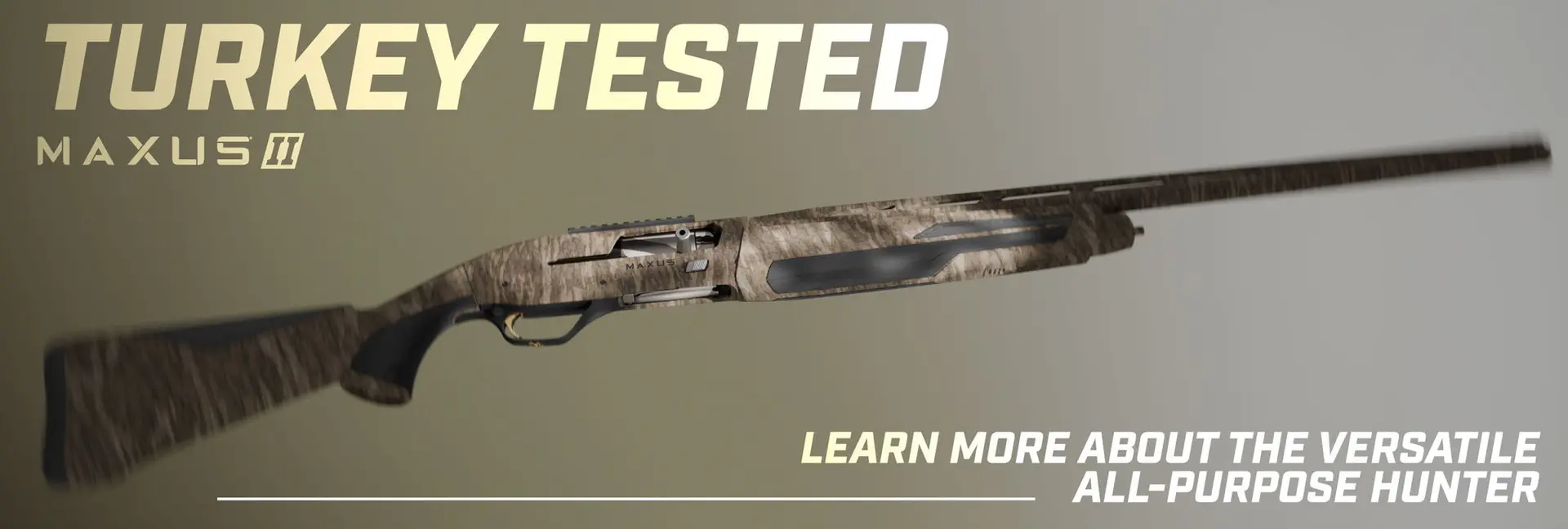 Turkey tested, maxus II shotgun