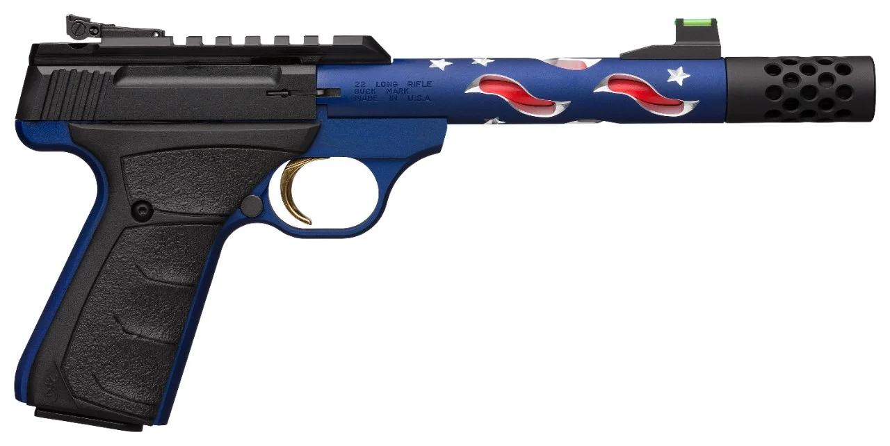 Browning Buck Mark Vision Americana 22 LR 5 7/8 in. – Reliable Rimfire Pistol 6 Browning Buck Mark Plus Vision Americana Suppressor Ready, detail view