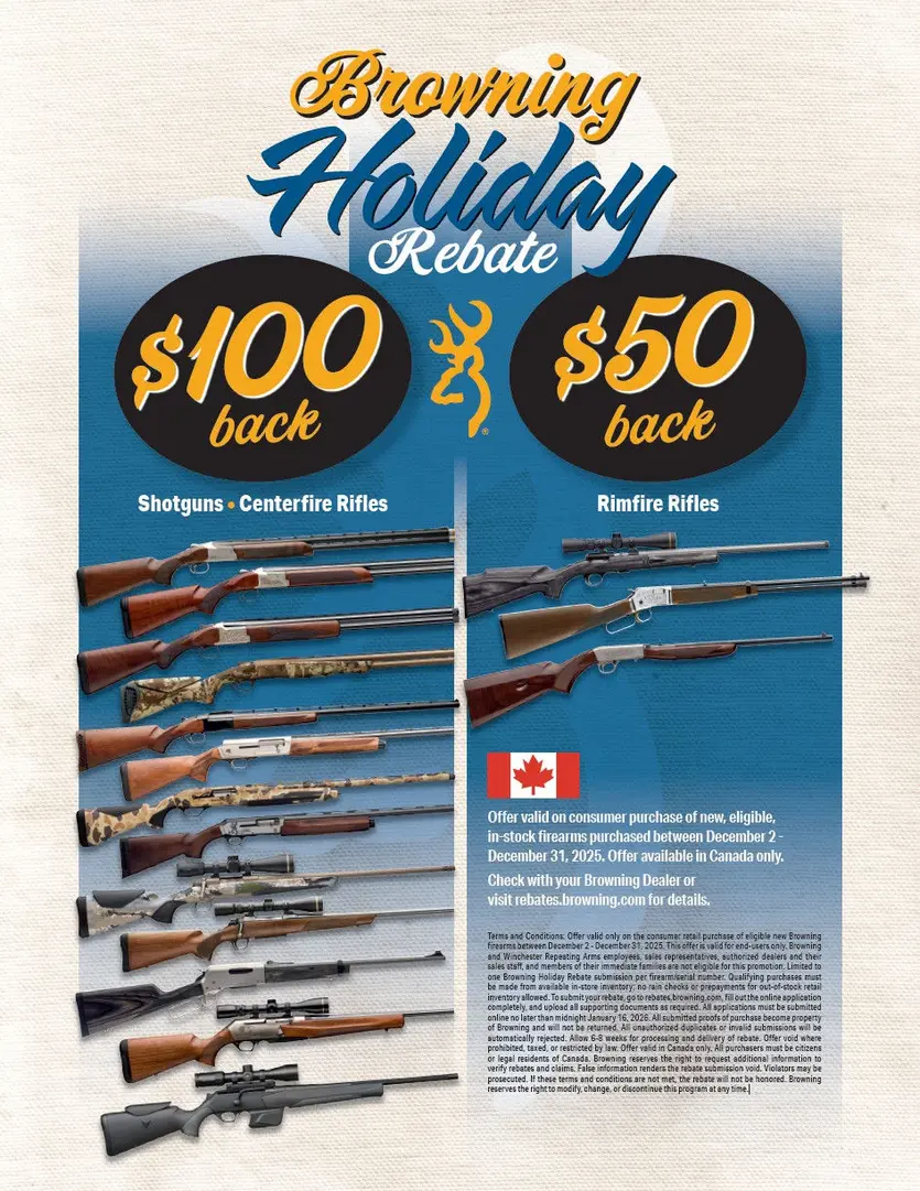 Holiday Firearms Rebates - Canada