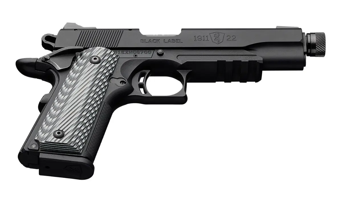 1911-22 Black Label Full Size Suppressor Ready with Rail