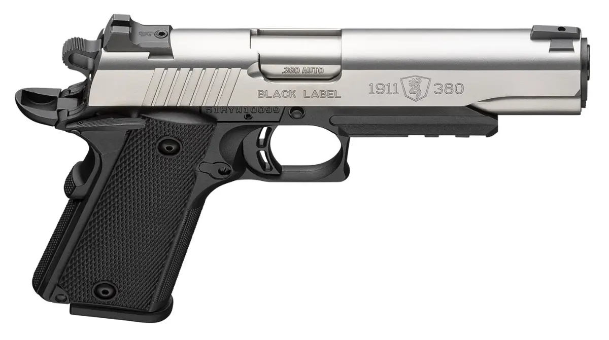 1911-380 Stainless Full Size with Rail