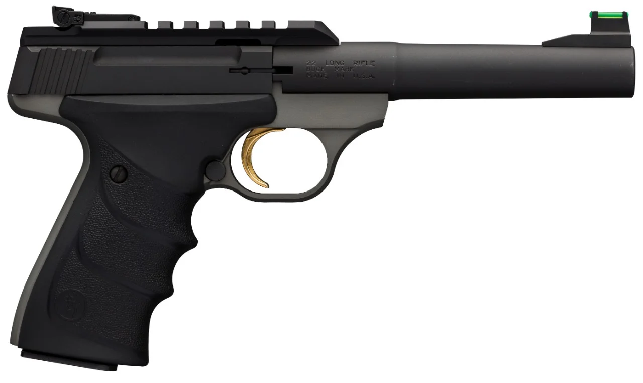 Browning Buck Mark Plus Practical URX 22 LR 5 1/2 in. – Reliable Rimfire Pistol 5 Browning Buck Mark Plus Practical URX, left side