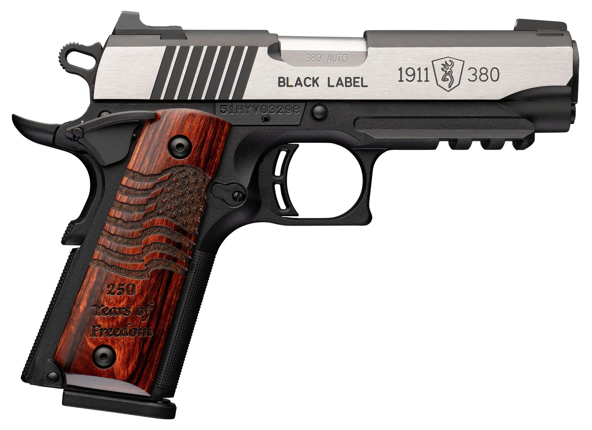 Browning 1911-380 BL Med 250 With Rail 4 1/4 in. – Reliable Pistol 6 Browning 1911-380 Black Label Medallion 250 with Rail Compact, Browning photo