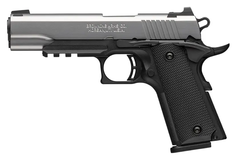 1911-380 Stainless Full Size with Rail
