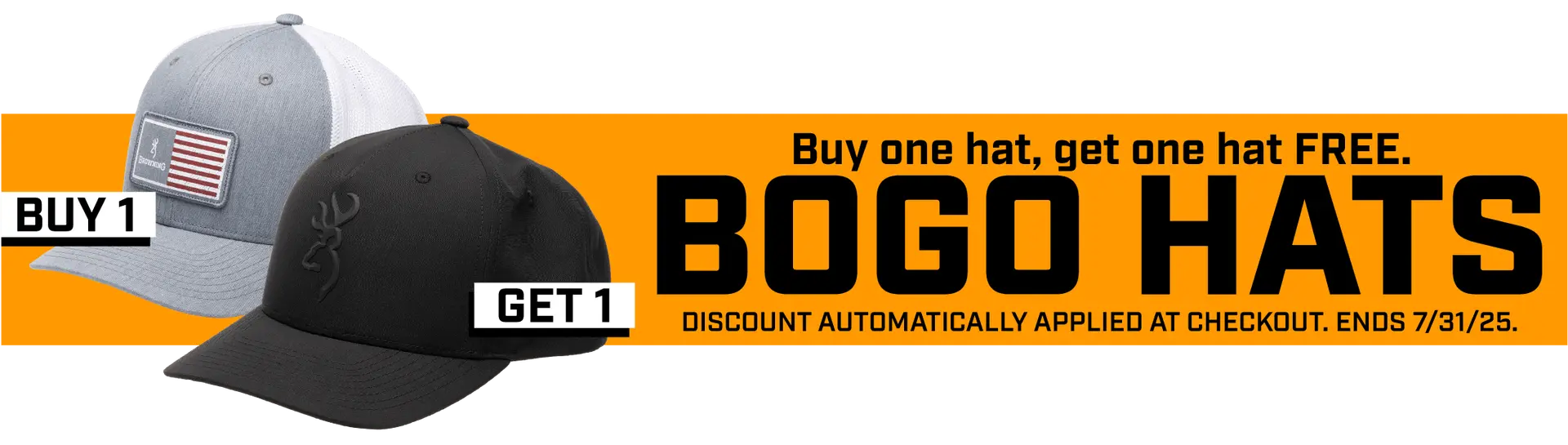 Buy one, get one free on all hats.