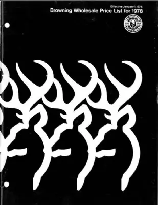 1978 Wholesale price list cover with Buckmarks on the cover.