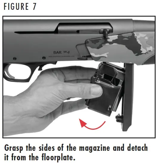 BAR MK 4 Rifle Removing Magazine from Floorplate Figure 7