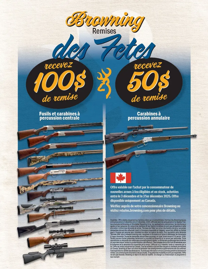 Holiday Firearms Rebates - Canada - French