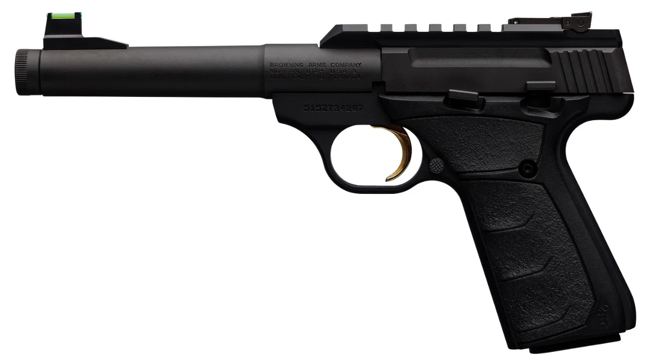 Browning Buck Mark Plus Camper UFX SR 22 LR 6 in. – Reliable Rimfire Pistol 6 Browning Buck Mark Plus Camper UFX Suppressor Ready, detail view