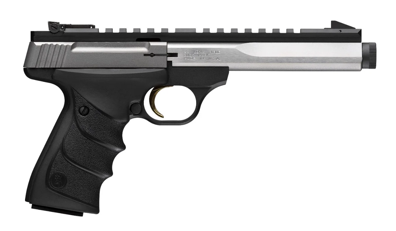 Browning Buck Mark Cntr SS 5 9 SR 22LR 5 9/10 in. – Reliable Rimfire Pistol 6 Browning Buck Mark Contour Stainless 5.9