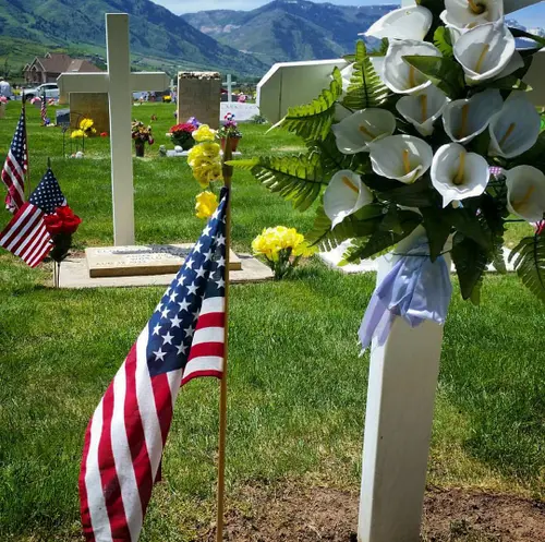United States of America Flag in Cemetery