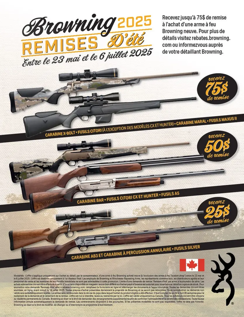 Summer Firearms Rebate French