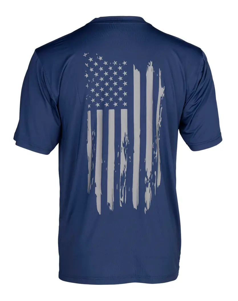 Short Sleeve Sun Shirt – Blue USA Flag