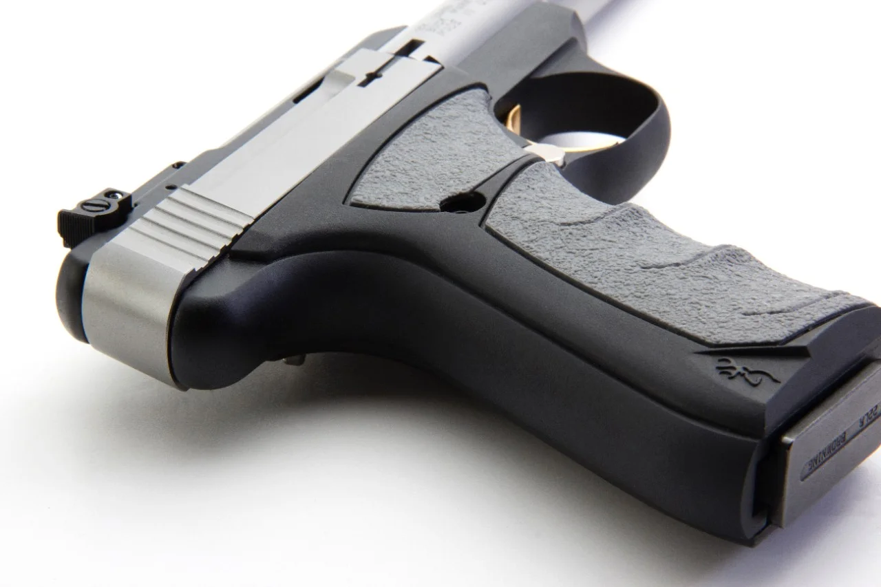 Browning Buck Mark Camper SS Matte 22LR 5 1/2 in. – Reliable Rimfire Pistol 7 Browning Buck Mark Camper Stainless UFX, detail view