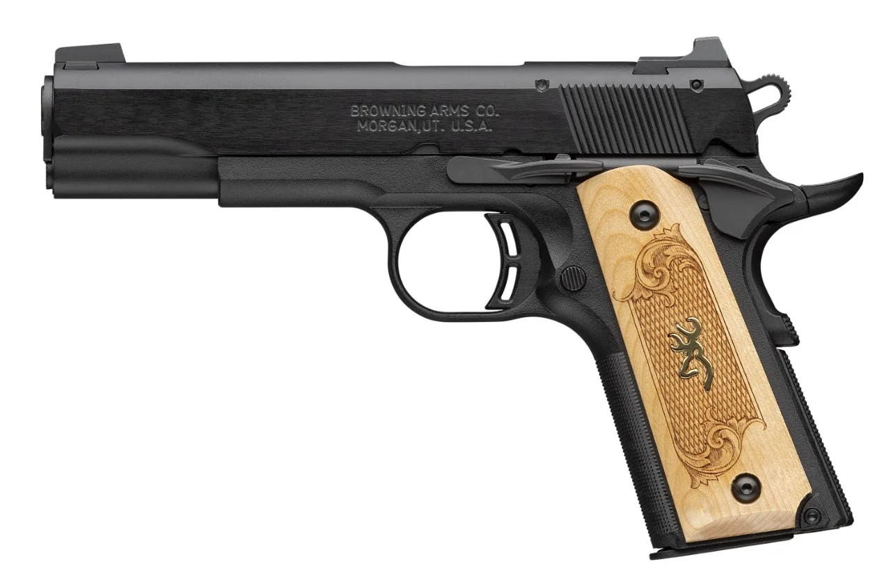 Browning 1911-22 BL Med Maple Full Size 4 1/4 in. – Reliable Rimfire Pistol 7 Browning 1911-22 Black Label Medallion Maple Full Size, detail view