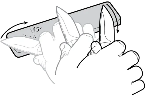 Knife sharpening illustration