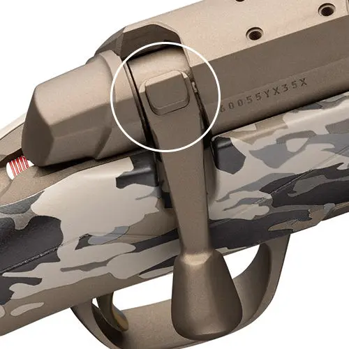 X-Bolt rifle bolt unlock button