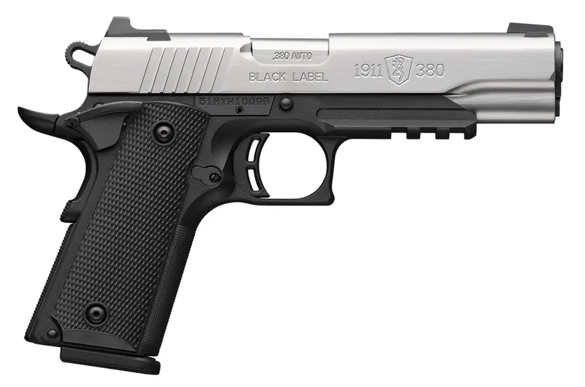 1911-380 Stainless Full Size with Rail