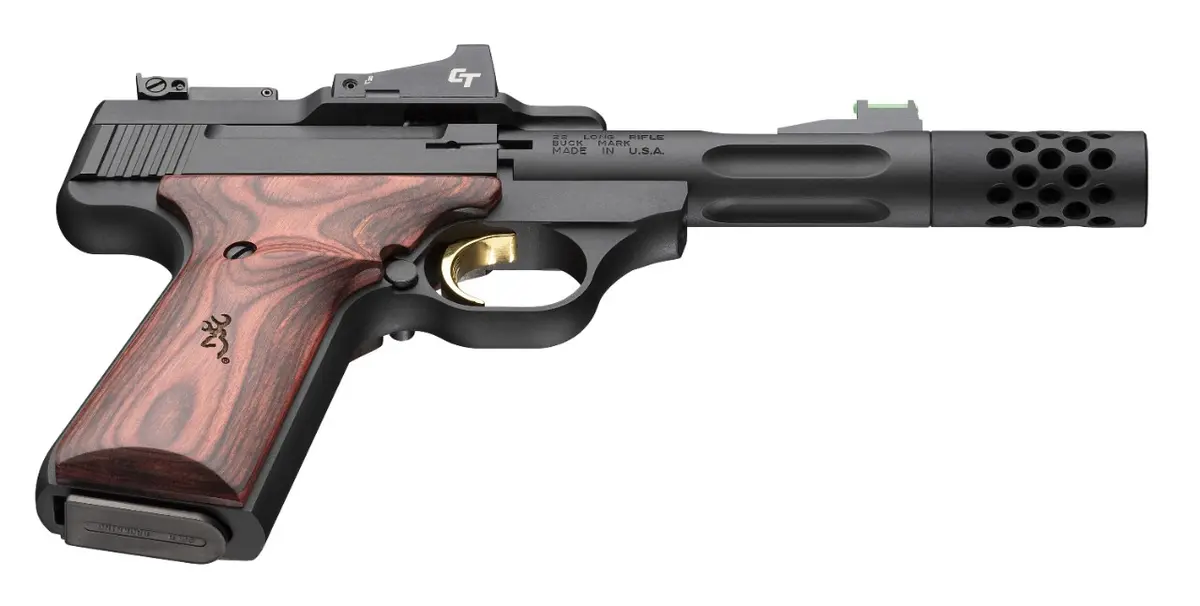 Buck Mark Hunter 4.4" Rosewood Red Dot