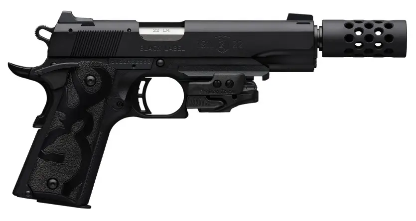 1911-22 Black Label Suppressor Ready Muzzle Brake Laser