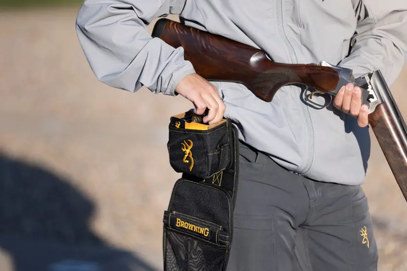 Black and Gold Shell Pouch