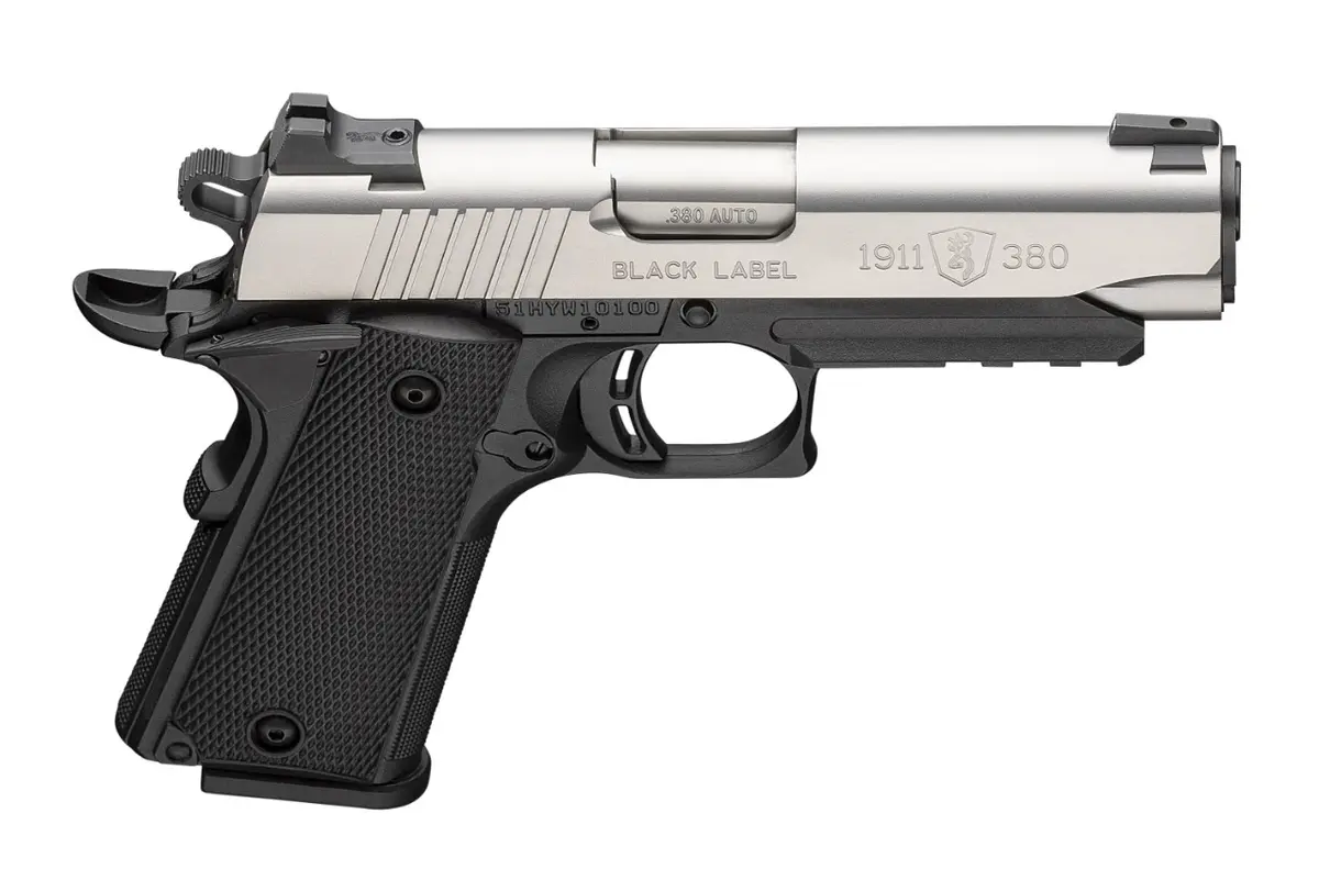 1911-380 Stainless Compact with Rail