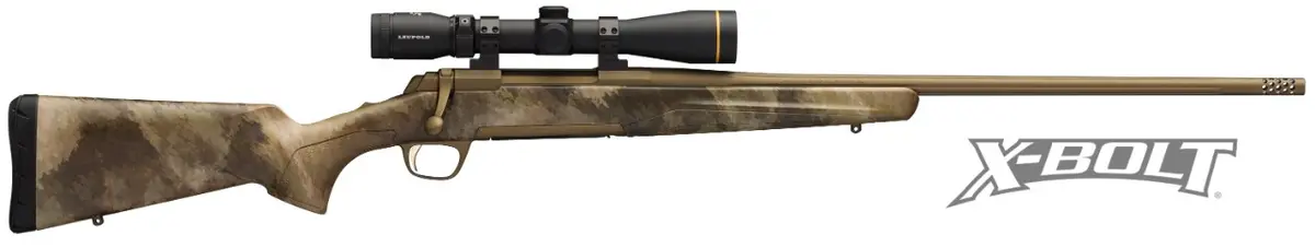 Image of Browning X-Bolt Rifle with Scope base and rings