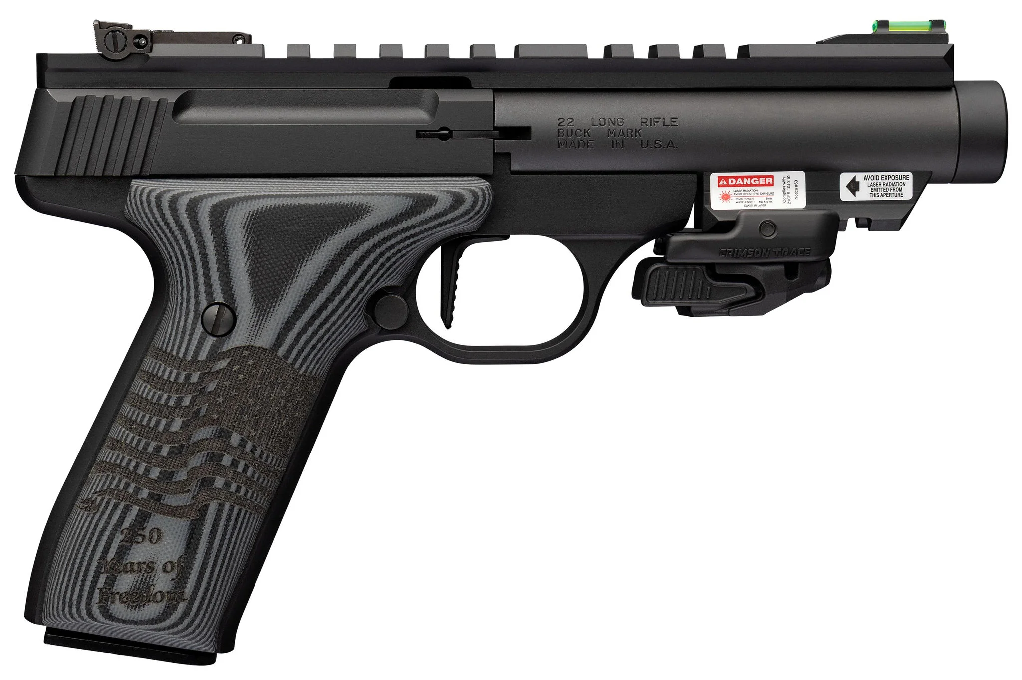 Browning Buck Mark BL 250 Laser SR 22LR 4 4/10 in. – Reliable Rimfire Pistol 6 Browning Buck Mark Black Label 250 Laser Suppressor Ready, Browning photo