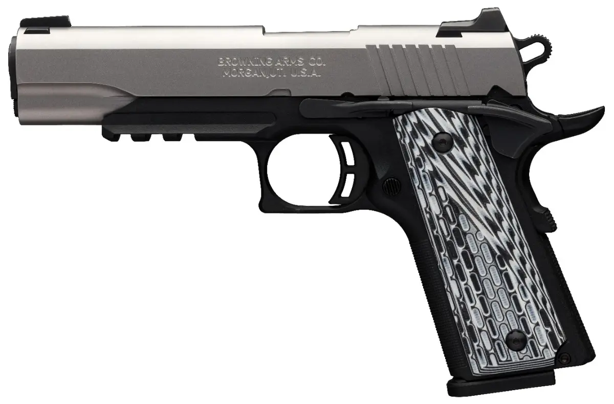 1911-380 Black Label Pro Stainless Full Size with Rail