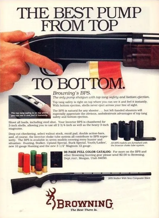 BPS the best pump shotgun top to bottom ad 1989