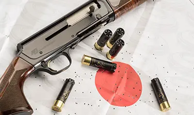 A5 shotgun ammo pattern on target