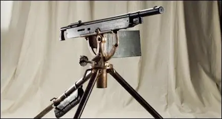 The two Model 1895 machine guns were privately purchased by family members of some of the Rough Riders. 