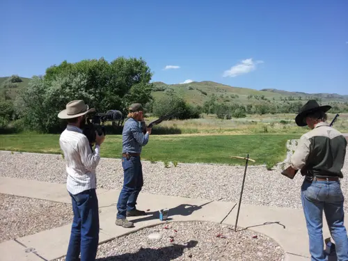 Unbranded team shooting on Browning trap range.
