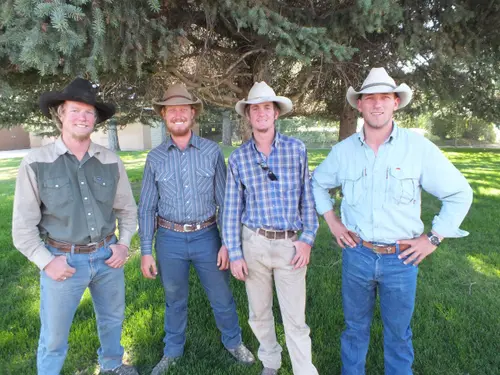 Unbranded cowboys at the Browning trap range.