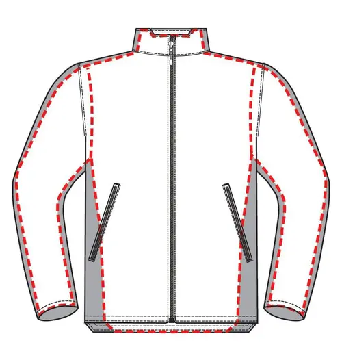 Herofit jacket diagram.